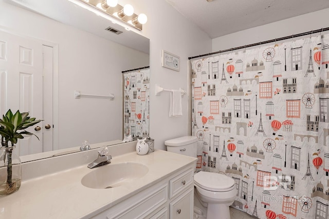 2920 Quail Creek Run, Mobile, AL 36695 - bathroom with vanity, a shower with shower curtain, and tile patterned flooring