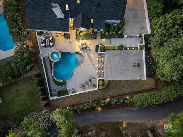 birds eye view of property