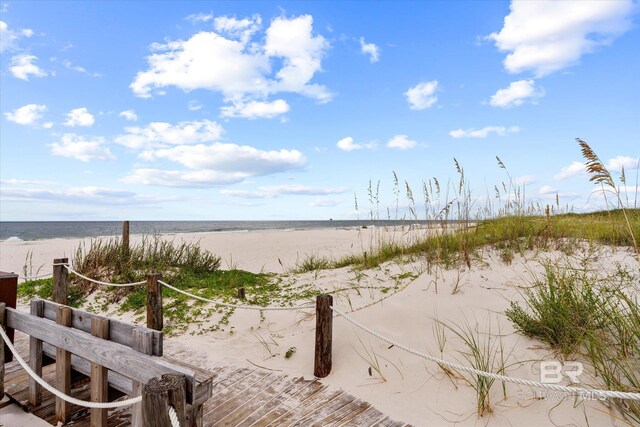 water view featuring a beach view