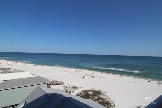 water view with a view of the beach