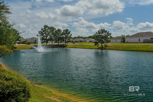 view of water feature featuring a residential view