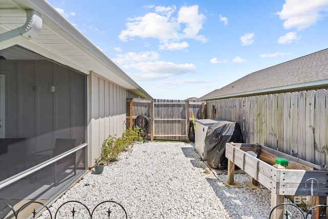 view of patio with a fenced backyard