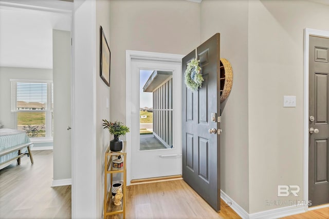 1203 Hayward Loop, Foley, AL 36535 - entrance foyer with light wood-style flooring and baseboards