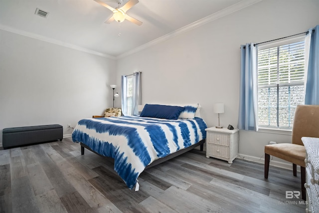 4 Yacht Club Dr Unit 174, Daphne, AL 36526 - bedroom featuring multiple windows, baseboards, crown molding, and wood finished floors