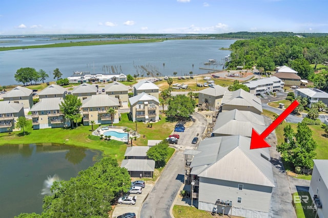 4 Yacht Club Dr Unit 174, Daphne, AL 36526 - aerial perspective of suburban area featuring a nearby body of water and a pool area