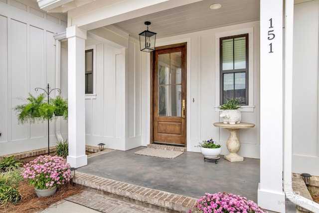 view of doorway to property