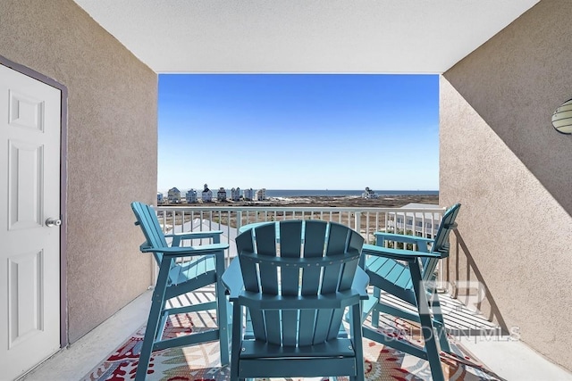 balcony with a city view