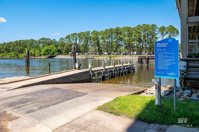 657 Island Way, Gulf Shores, AL 36542 - dock area with a boat ramp and a water view