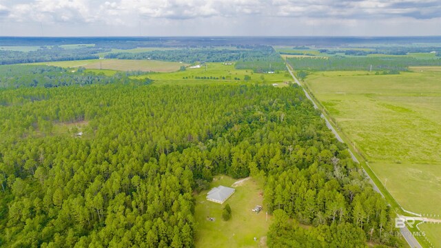 drone / aerial view with a rural view