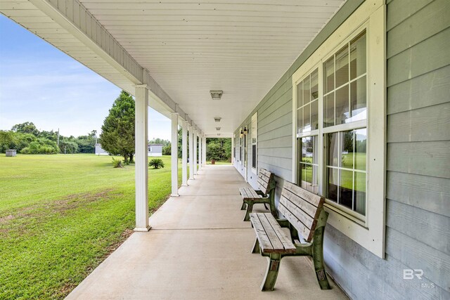 view of patio with covered porch