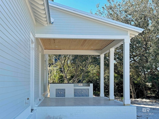 view of patio featuring area for grilling