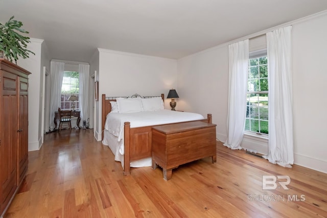 41 Yester Pl, Mobile, AL 36608 - bedroom with ornamental molding, multiple windows, and light wood-style flooring