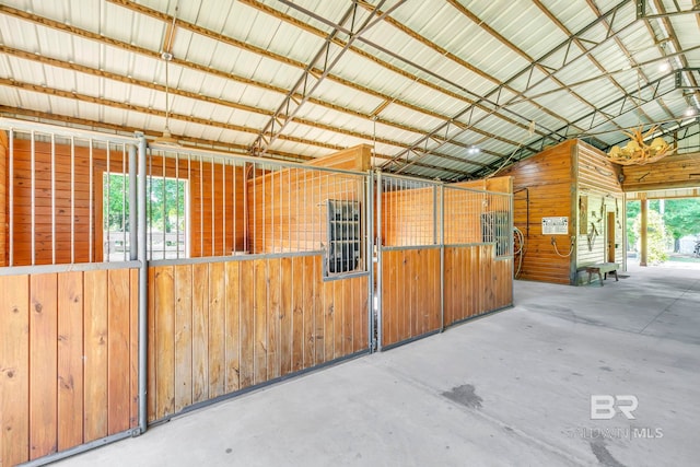 view of horse barn
