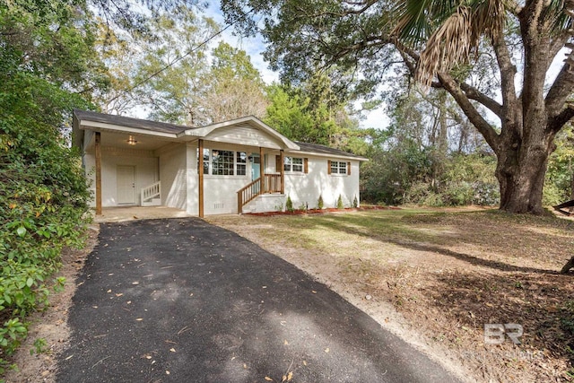 view of ranch-style home