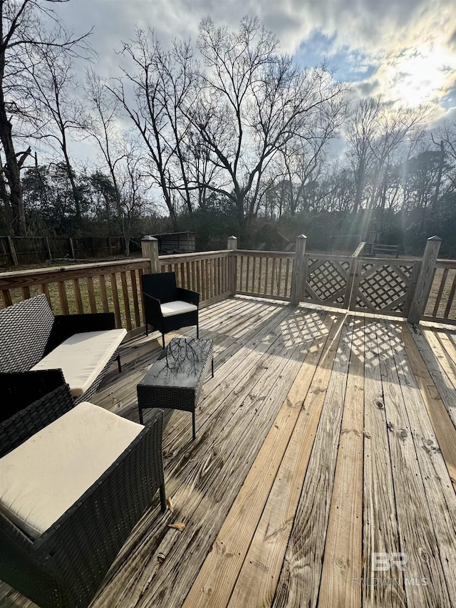 view of wooden deck