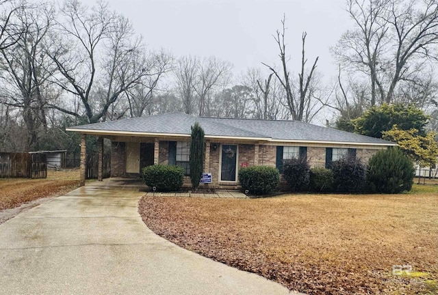 view of ranch-style home