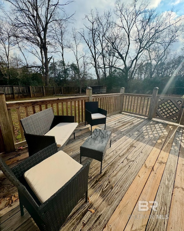 view of wooden deck