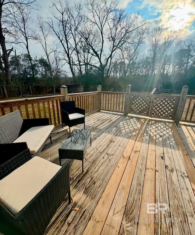 view of wooden terrace