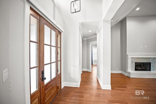 467 Colony Dr, Fairhope, AL 36532 - foyer featuring plenty of natural light, wood finished floors, baseboards, and recessed lighting