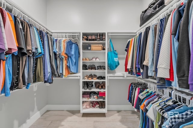 view of walk in closet