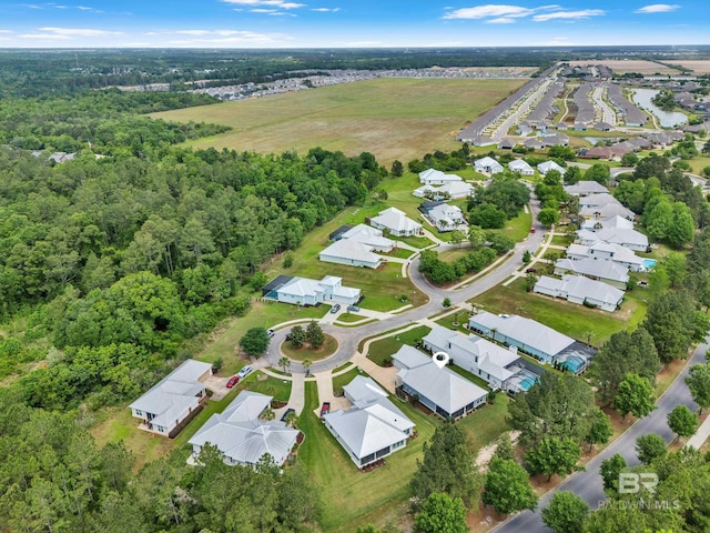 bird's eye view with a residential view