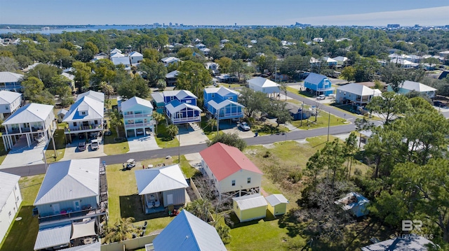 aerial view with a residential view