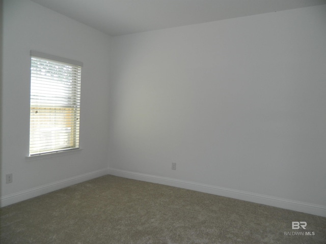 view of carpeted spare room