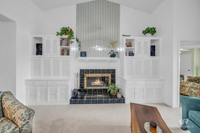 2277 Oyster Bay Ln Unit 502, Gulf Shores, AL 36542 - living room with a tile fireplace