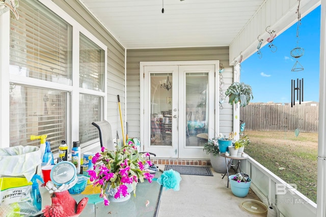 view of sunroom / solarium