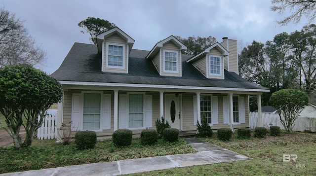 view of front of property with covered porch