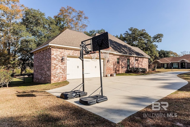 view of basketball court