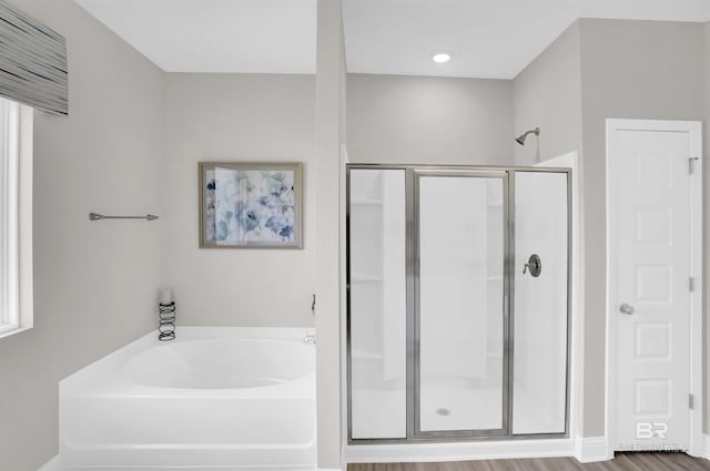12753 Shoshoney Cir, Fairhope, AL 36532 - full bath featuring a shower stall, a bath, and baseboards