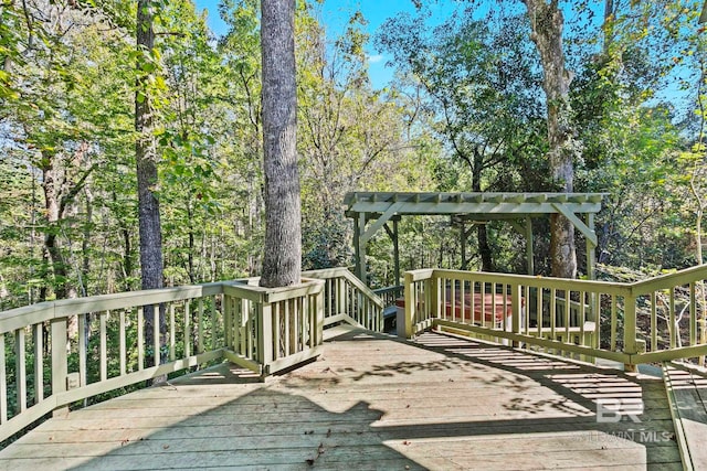 view of wooden terrace