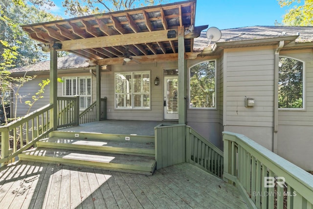 13 Bugle Retreat, Spanish Fort, AL 36527 - wooden deck with ceiling fan