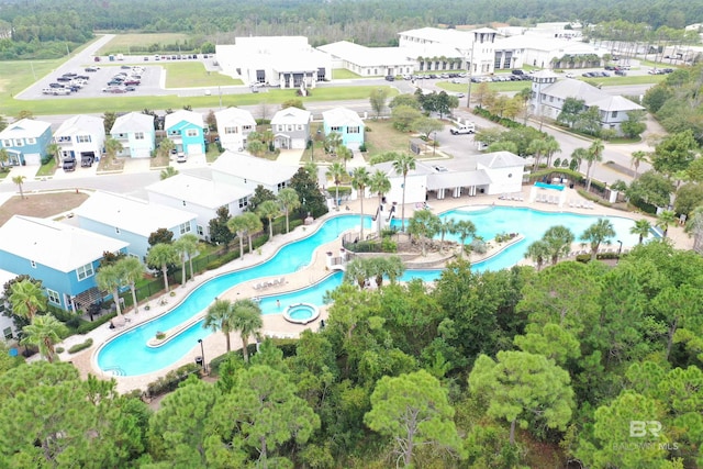 aerial view featuring a residential view