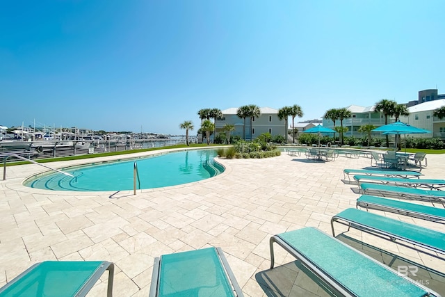 pool featuring a patio