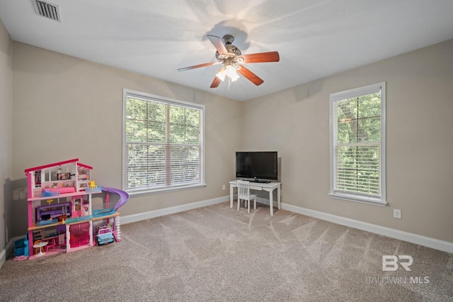 7371 Maureen Cir, Spanish Fort, AL 36527 - game room featuring carpet flooring and ceiling fan