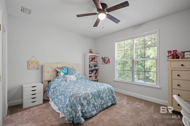 7371 Maureen Cir, Spanish Fort, AL 36527 - carpeted bedroom featuring baseboards and ceiling fan