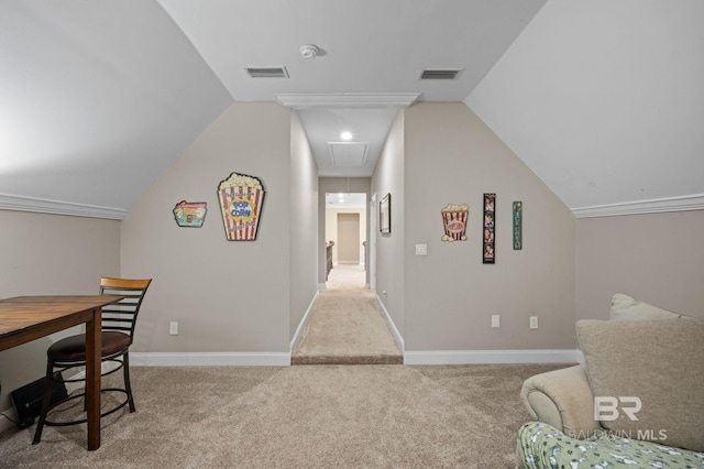 7371 Maureen Cir, Spanish Fort, AL 36527 - carpeted office with attic access and lofted ceiling