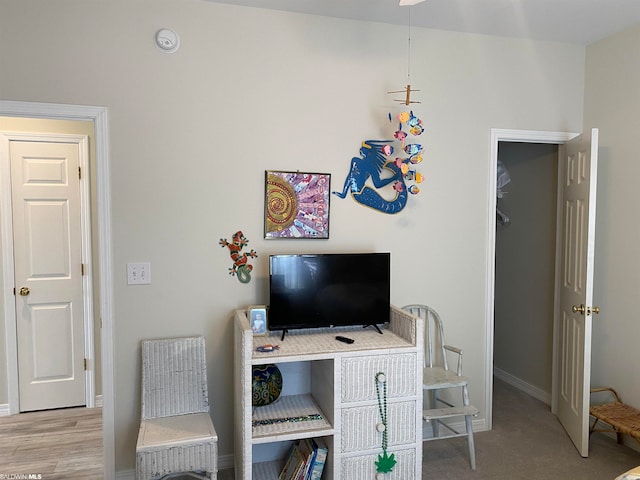 interior space with light carpet