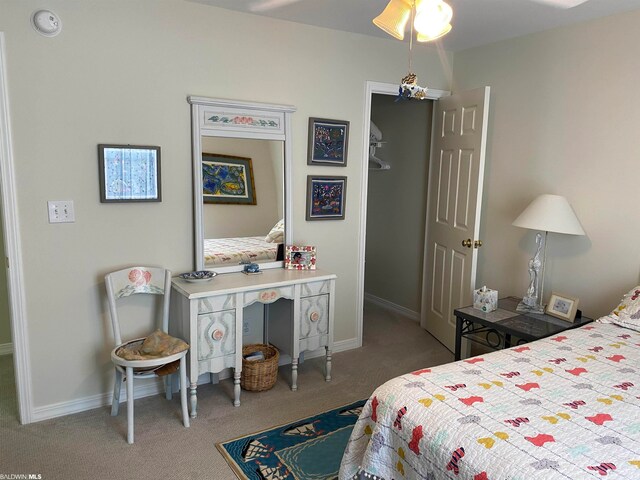 view of carpeted bedroom