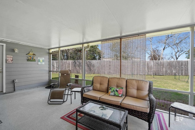 sunroom / solarium with a wealth of natural light