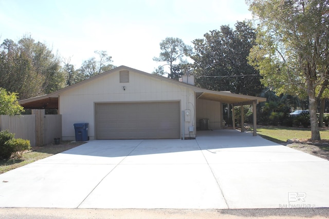 view of front of property with a carport