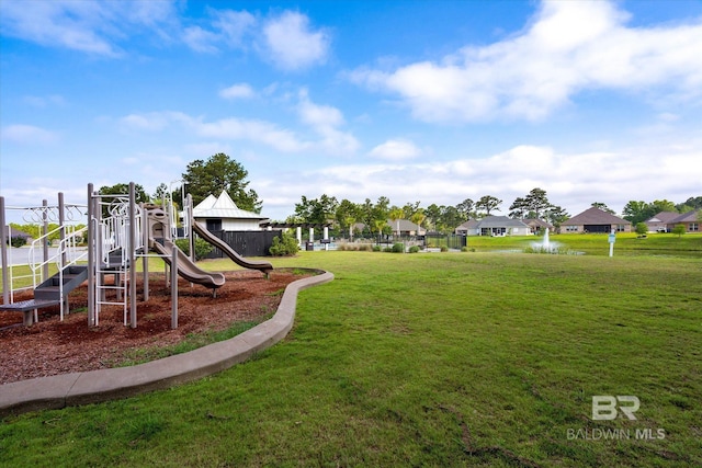3973 Mercury Cir, Gulf Shores, AL 36542 - community play area featuring a residential view