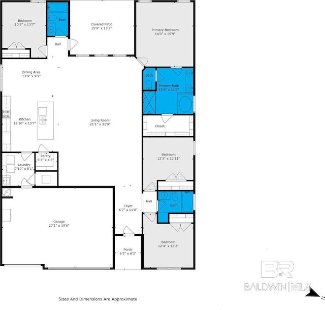 3973 Mercury Cir, Gulf Shores, AL 36542 - view of floor plan / room layout