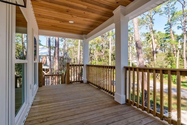 view of wooden deck