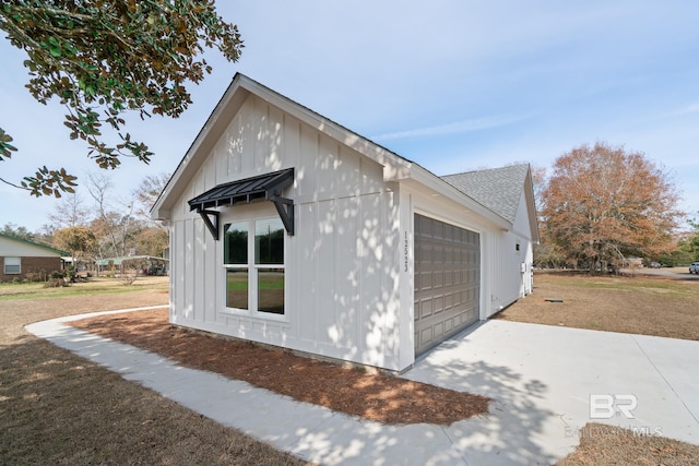 view of property exterior with a yard