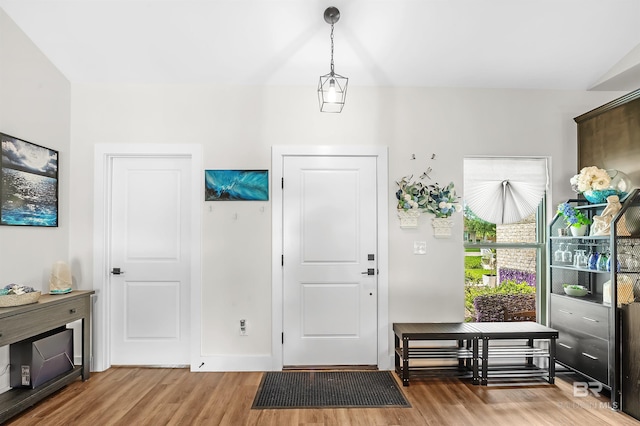 entryway featuring hardwood / wood-style floors