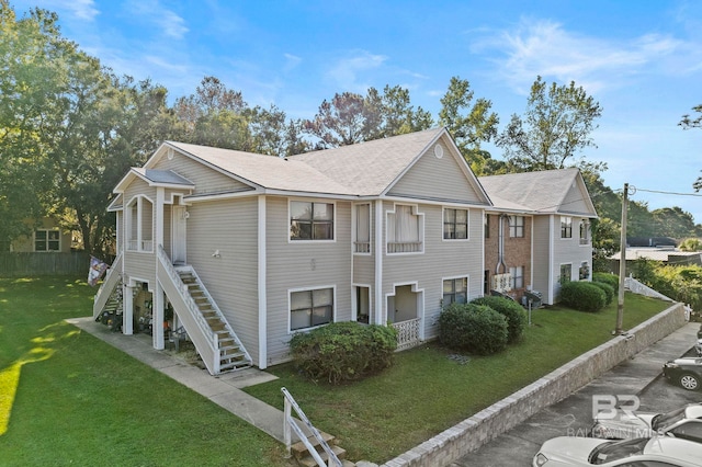 exterior space with a yard