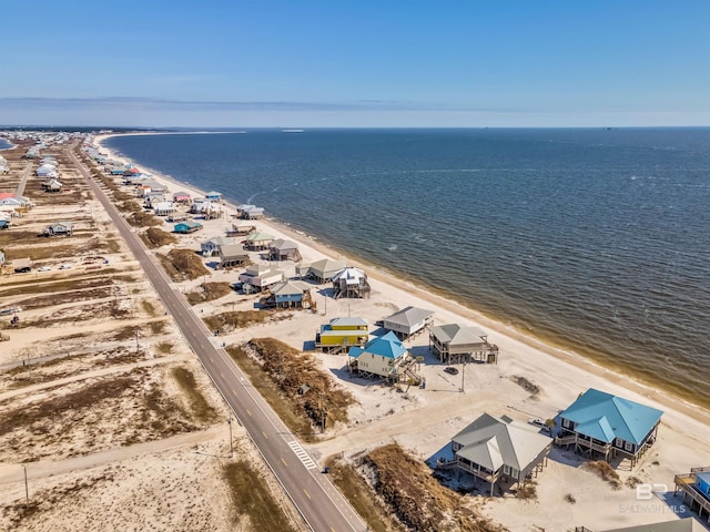 105 Strand Ct, Dauphin Island, AL 36528 - drone / aerial view with a beach view and a water view